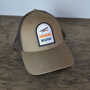 KUIU Biplane Tan Brown Mesh Back Trucker Hat Adjustable Outdoor Hunting Cap Hat